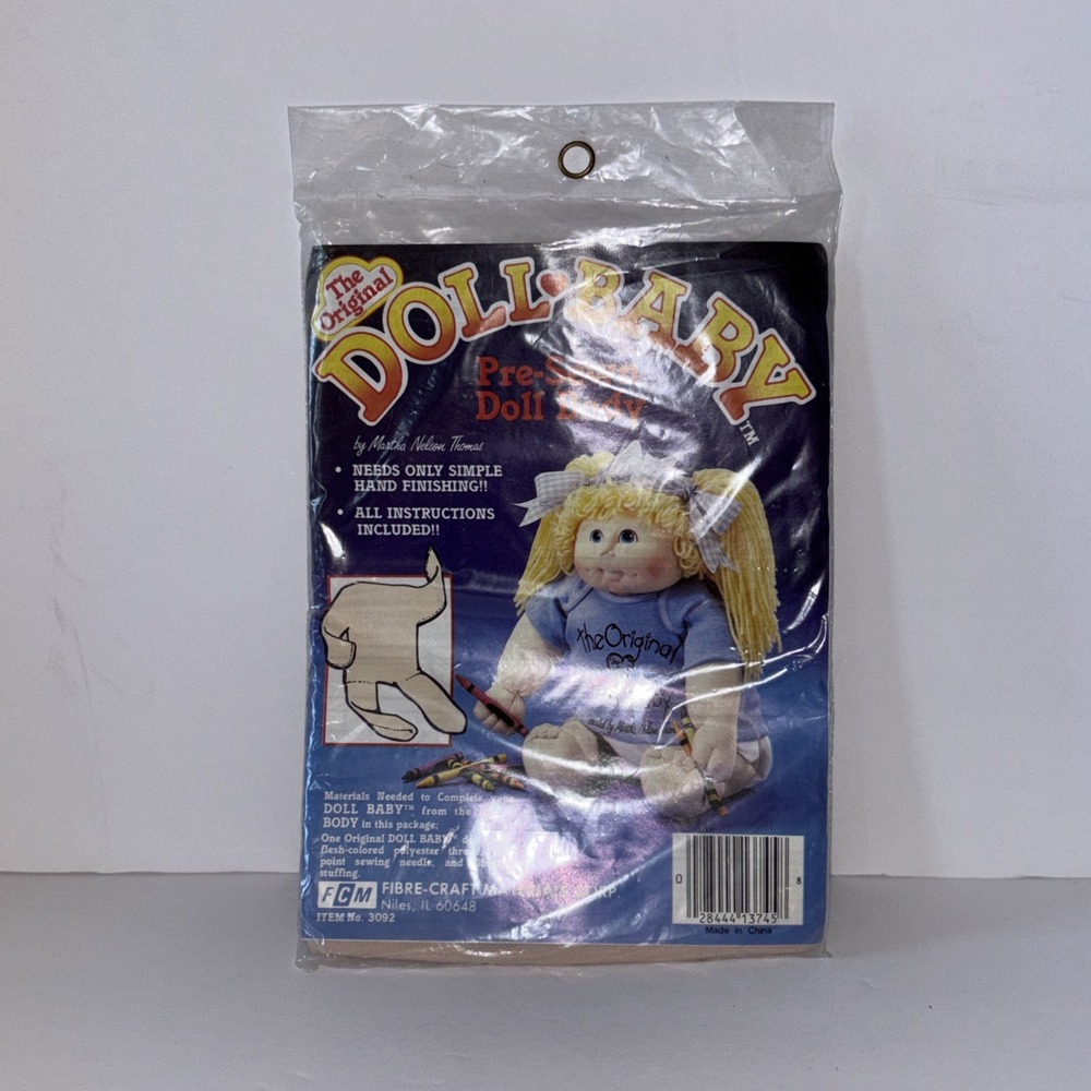 The Original Doll Baby Pre-Sewn Doll Body Vintage Fibre-Craft New Sealed